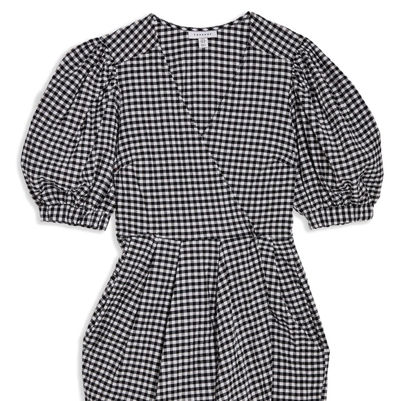 TOPSHOP Gingham Tulip Mini Dress - Picture 9 of 9